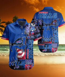 Buffalo Bills Blue Skull Hawaiian Shirt