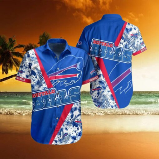 Buffalo Bills Bold Stripe Tropical Hawaiian Shirt