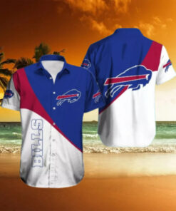 Buffalo Bills Diagonal Color Block Hawaiian Shirt