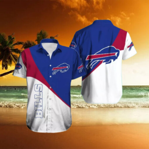 Buffalo Bills Diagonal Color Block Hawaiian Shirt