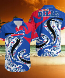 Buffalo Bills Dynamic Wave Floral Hawaiian Shirt