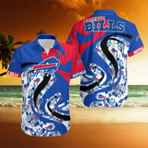 Buffalo Bills Dynamic Wave Floral Hawaiian Shirt