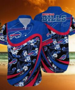 Buffalo Bills Floral Swirl Hawaiian Shirt