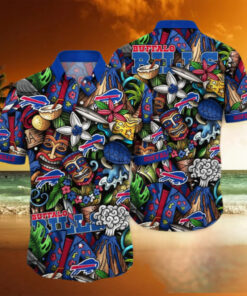 Buffalo Bills Island Tiki Adventure Hawaiian Shirt