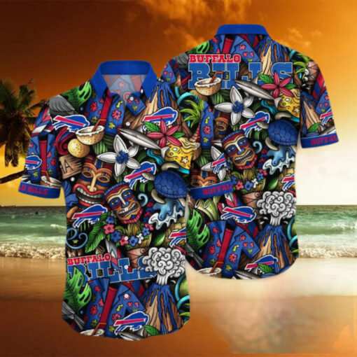 Buffalo Bills Island Tiki Adventure Hawaiian Shirt