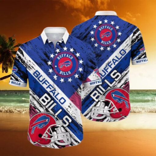 Buffalo Bills Patriotic Grunge Hawaiian Shirt