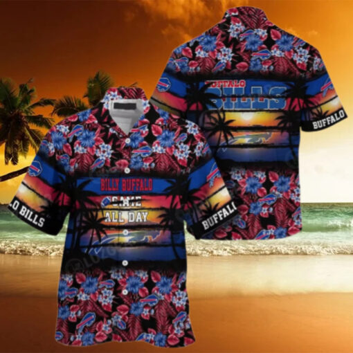 Buffalo Bills Sunset Floral Hawaiian Shirt