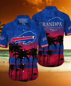 Buffalo Bills Sunset Palm Personalized Hawaiian Shirt