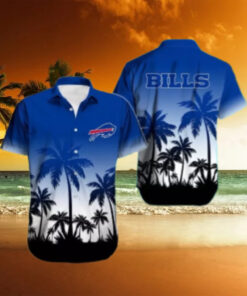 Buffalo Bills Sunset Palm Silhouette Hawaiian Shirt