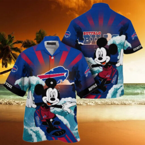 Buffalo Bills Surfing Mickey Personalized Hawaiian Shirt