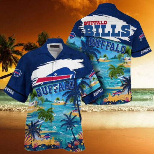 Buffalo Bills Tropical Beach Personalized Hawaiian Shirt