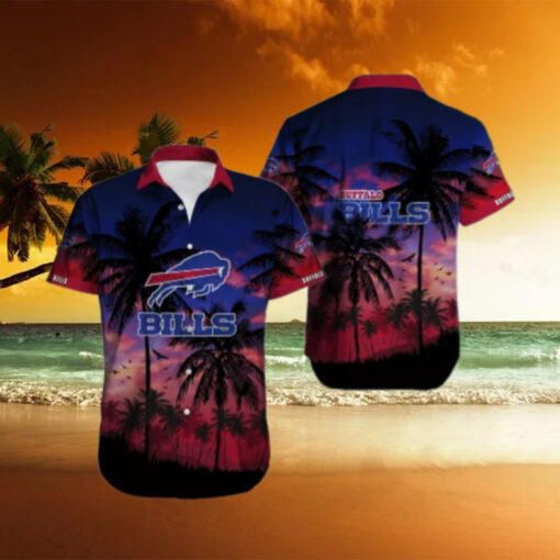 Buffalo Bills Tropical Bloom Gradient Hawaiian Shirt