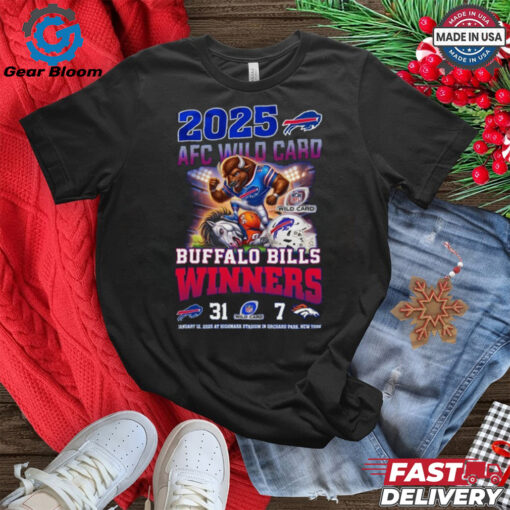 Buffalo Bills Winners AFC Wild Card 2025 Mascot Shirt