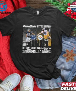 Cam Wallace Penn State Nittany Lions On Saturdays T. J. Watt Pittsburgh Steelers On Sundays T Shirts