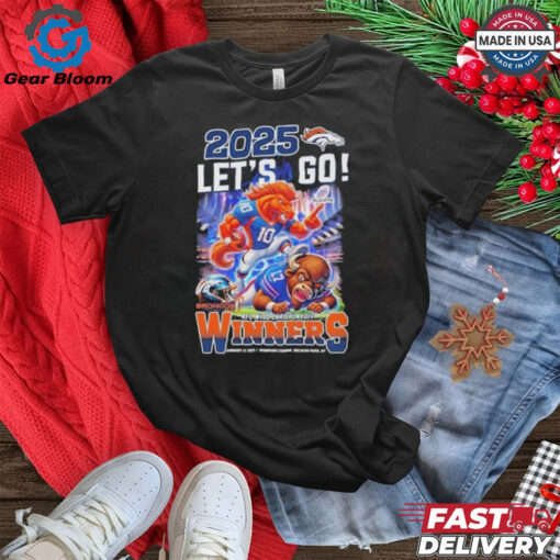 Denver Broncos Buffalo Bills 2025 Let’s Go AFC Wild Card Playoff Winners Mascot T Shirts