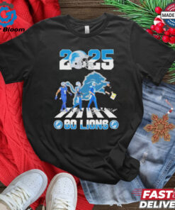 Detroit Lions Abbey Road One Pride Go Lions 2025 Signatures shirt