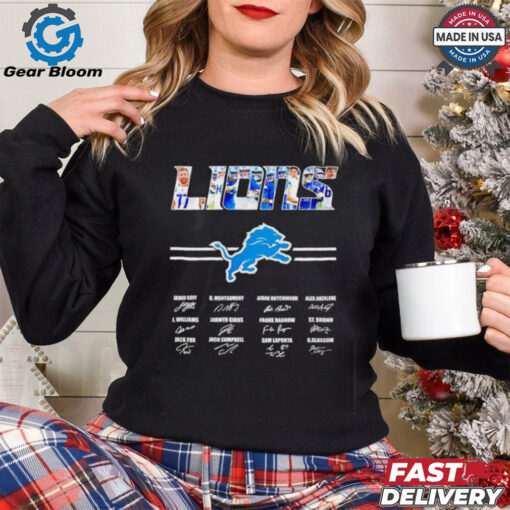 Detroit Lions ready to win 2024 2025 players signature shirt Fan Favorite