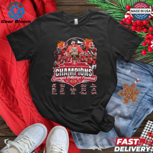 Georgia Bulldogs Football 2024 Champions Signatures Fan Favorite Shirt