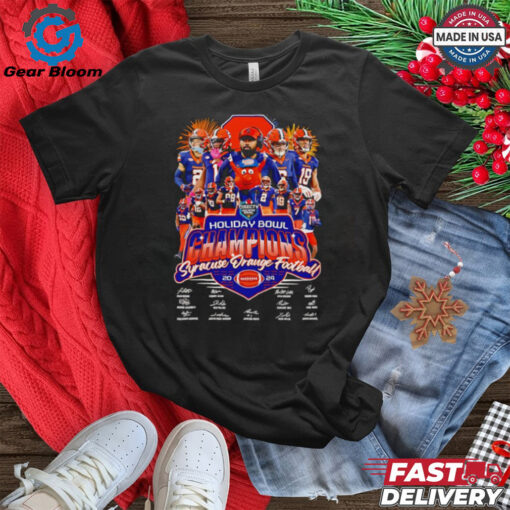 Holiday Bowl Champions Syracuse Orange Football 2024 signatures Best Selling shirt