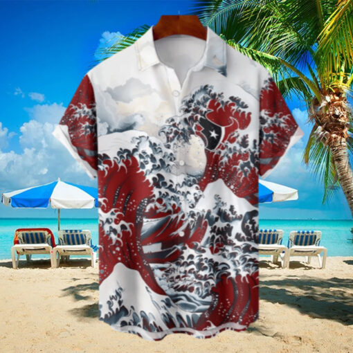 Houston Texans Great Wave Hawaiian Shirts NFL Personalized