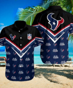 Houston Texans NFL Emblem Hawaiian Casual Shirt