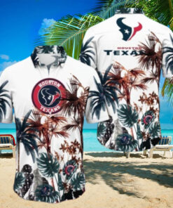 Houston Texans Tropical Palm Oasis Hawaiian Shirt