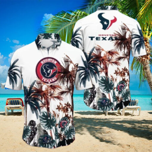 Houston Texans Tropical Palm Oasis Hawaiian Shirt