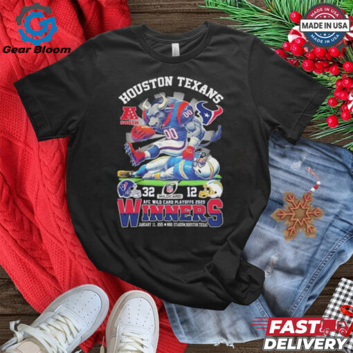 Houston Texans Vs Los Angeles Rams Winners AFC Wild Card Playoffs 2025 NFL Mascot T shirts