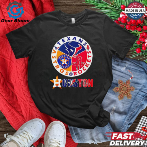 Houston sports Texans Rockets Astros logo shirt