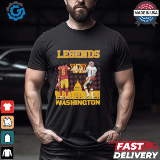 Jayden Daniels X Mark Rypien Washington Commanders Legends Signatures T shirts