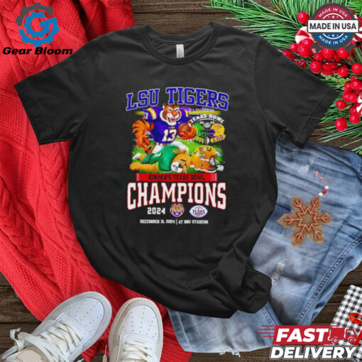 LSU Tigers Kinder’s Texas Bowl Champions 2024 mascot Best Selling shirt