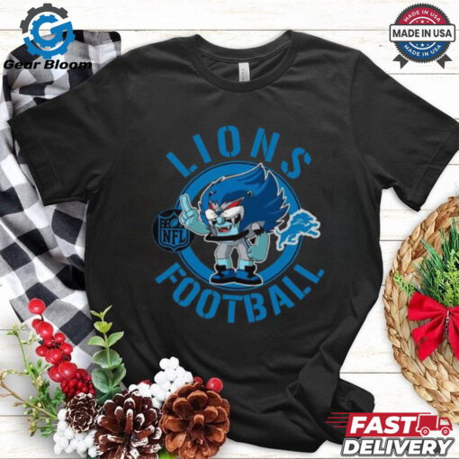 Lions Football Nfl Rush Zone Cartoon Character Shirt