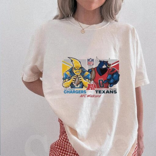 Los Angeles Chargers Vs Houston Texans Football AFC Wild Card Matchups NFL Playoffs Mascot Shirt