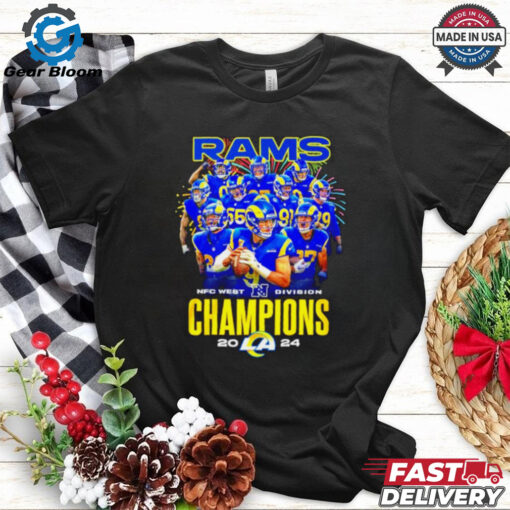 Los Angeles Rams 2024 NFC West Division Champions all team shirt