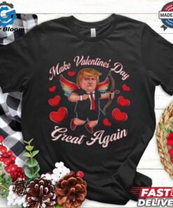 Make Valentine’s Day Great Again Funny Trump Lovers 2025 T-Shirt - Humorous Design for Trump Supporters, Perfect for Valentine's Day, Fun and Patriotic Apparel for 2025