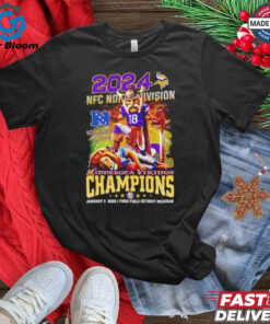 Minnesota Vikings 2024 NFC North Division Champions Ford Field Detroit Michigan shirt