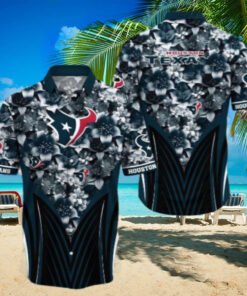 Monochromatic Bloom Houston Texans Hawaiian Shirt