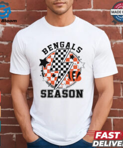 NFL Bengals Season Football Game lightning checkered flag shirt