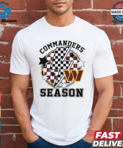 NFL Commanders Season Football Game lightning checkered flag shirt