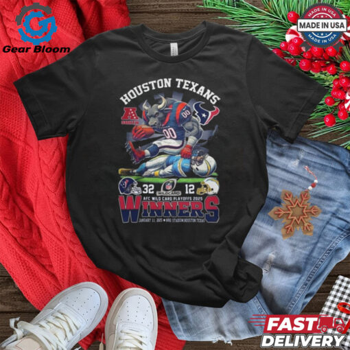 NFL Houston Texans AFC Wild Card Playoff 2025 Winners Mascot Shirt