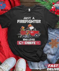 NFL Kansas City Chiefs Just A FireFighter Who Loves Chiefs Snoopy Shirt