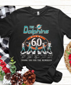 NFL Miami Dolphins 60th 1965 2025 Thank You For The Memories Signatures Shirt