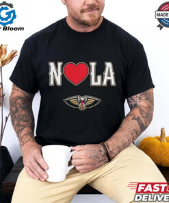 New Orleans Pelicans Nola Heart NBA T Shirt