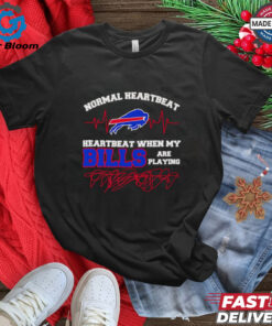 Normal heartbeat heartbeat when my Bills are playing Best Selling shirt