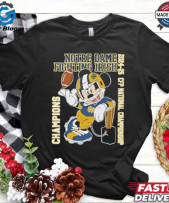 Notre Dame Fighting Irish Football 2025 CFP National Champions Mickey Mouse Unisex T Shirt