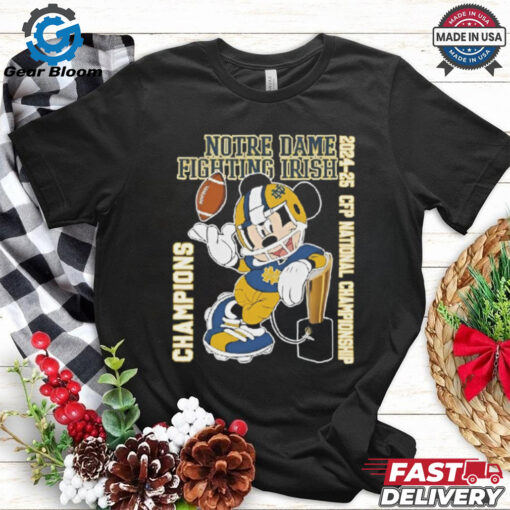 Notre Dame Fighting Irish Football 2025 CFP National Champions Mickey Mouse Unisex T Shirt