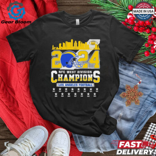 Official 2024 Los Angeles Football NFC West Division Champions Skyline Custom Best Selling Shirt