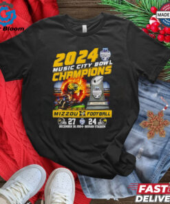 Official 2024 Music City Bowl Champions Mizzou football fire helmet Best Selling shirt