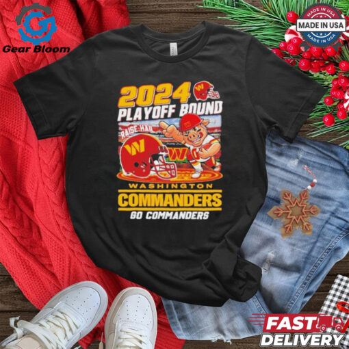 Official 2024 Playoffs Clinched Raise Hail Go Commanders Best Selling Shirt