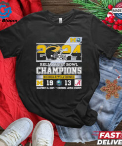 Official 2024 Reliaquest Bowl Champions Michigan Wolverines Best Selling shirt